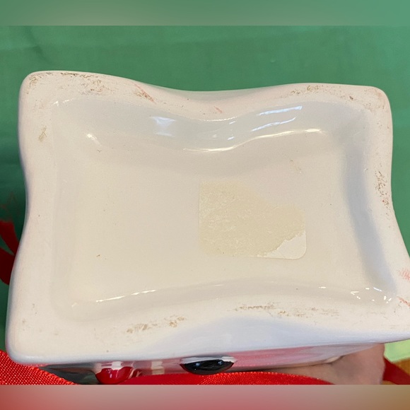 NWOT snowman, ceramic snowman dip serving dish with Santa spreading knife - Picture 6 of 8